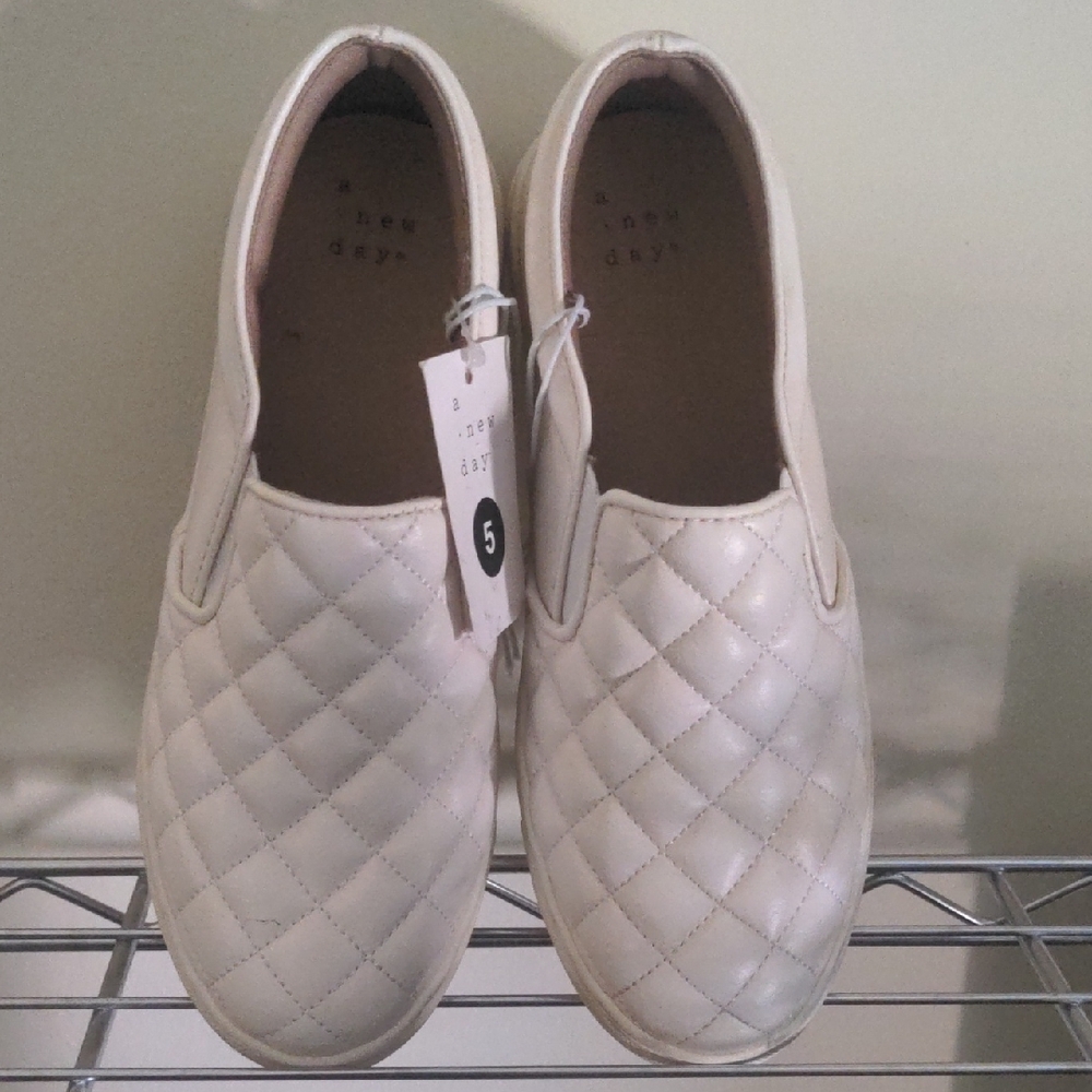 A New Day Cream Quilted Slip-On Sneakers